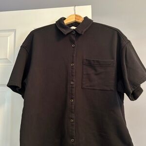 Effortlessly cool black bowling-style shirt from Oak + Fort
